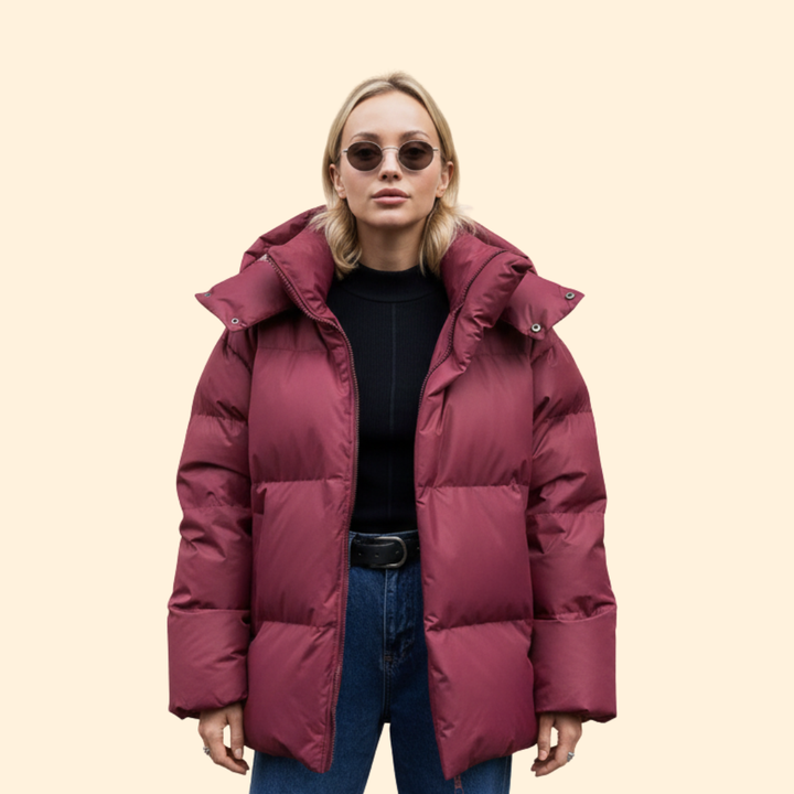 Women’s Quilted Jacket with High Collar