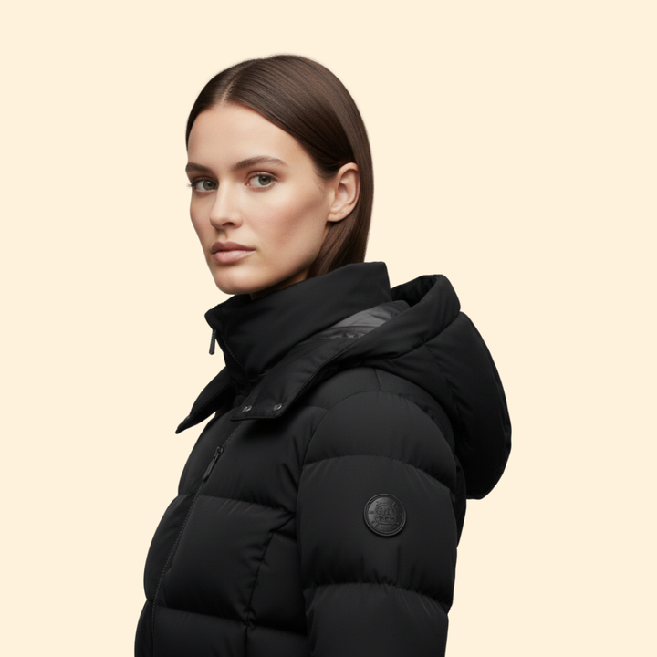 Women’s Quilted Jacket with Detachable Hood