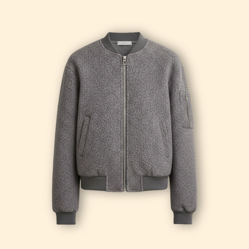 Women's Wool Blend Bomber Jacket