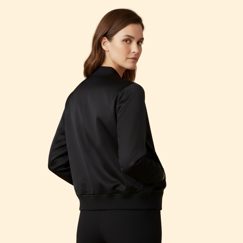 Women's Zip-Up Bomber Jacket with Sporty Cut