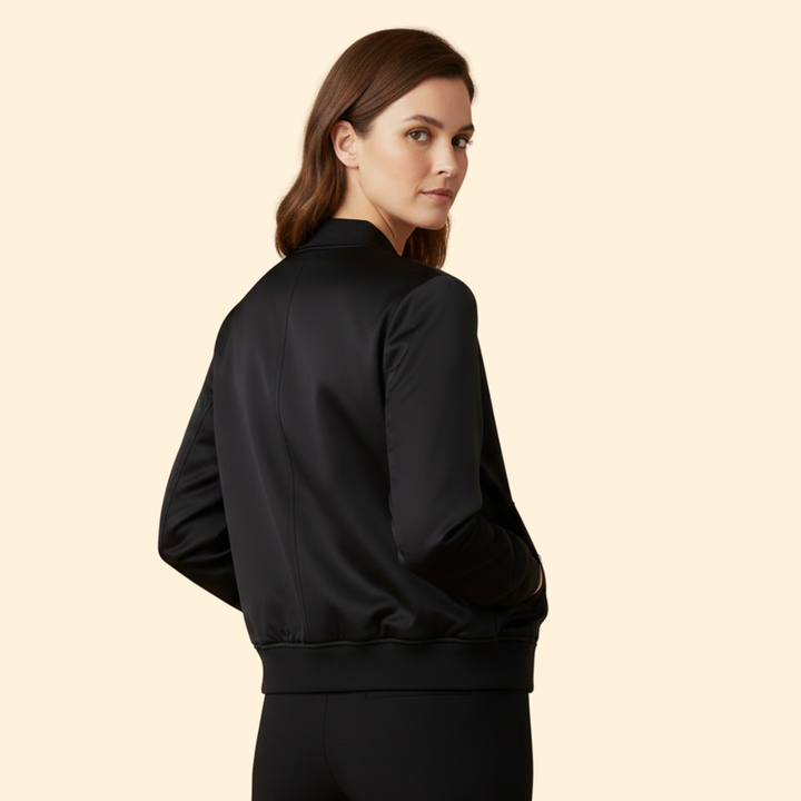 Women's Zip-Up Bomber Jacket with Sporty Cut