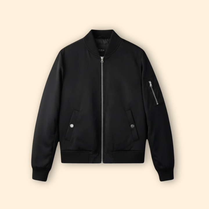 Women's Zip-Up Bomber Jacket with Sporty Cut