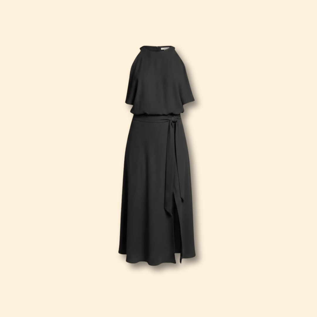 Women’s Draped Dress with Slit