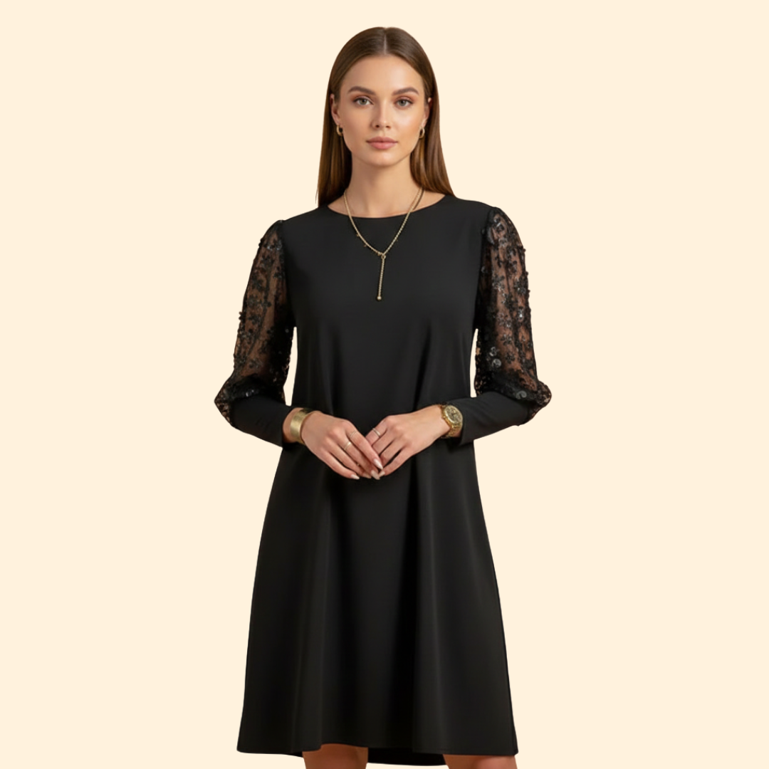 Women’s Dress with Lace Sleeves