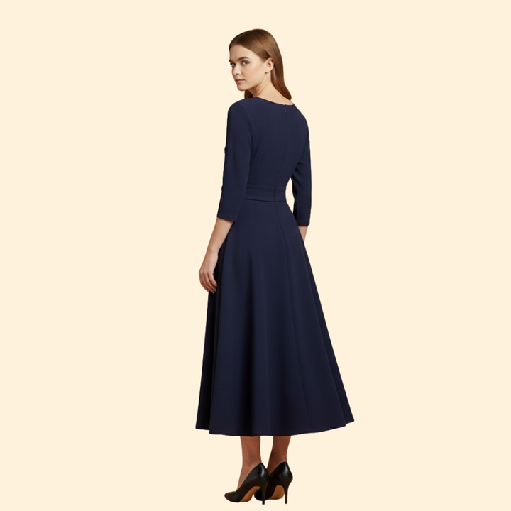 Women’s Elegant Dress with Tie Waist